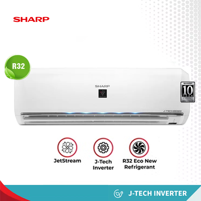 Sharp AC J-Tech Plasmacluster Wall Mounted Split 1 PK - AH-XP10UHY